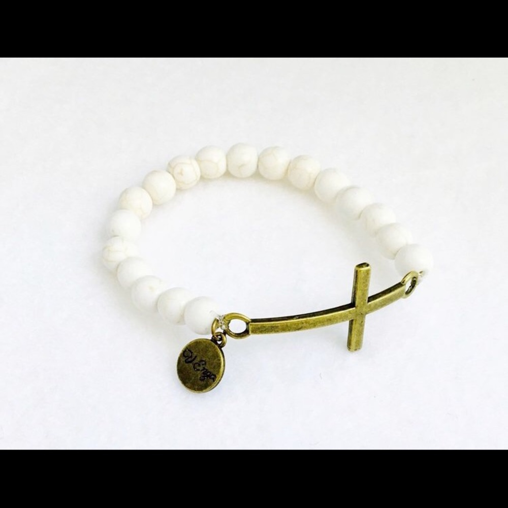 NEW! 🖤 Aura’s Cross “Faith” Beaded Bracelet